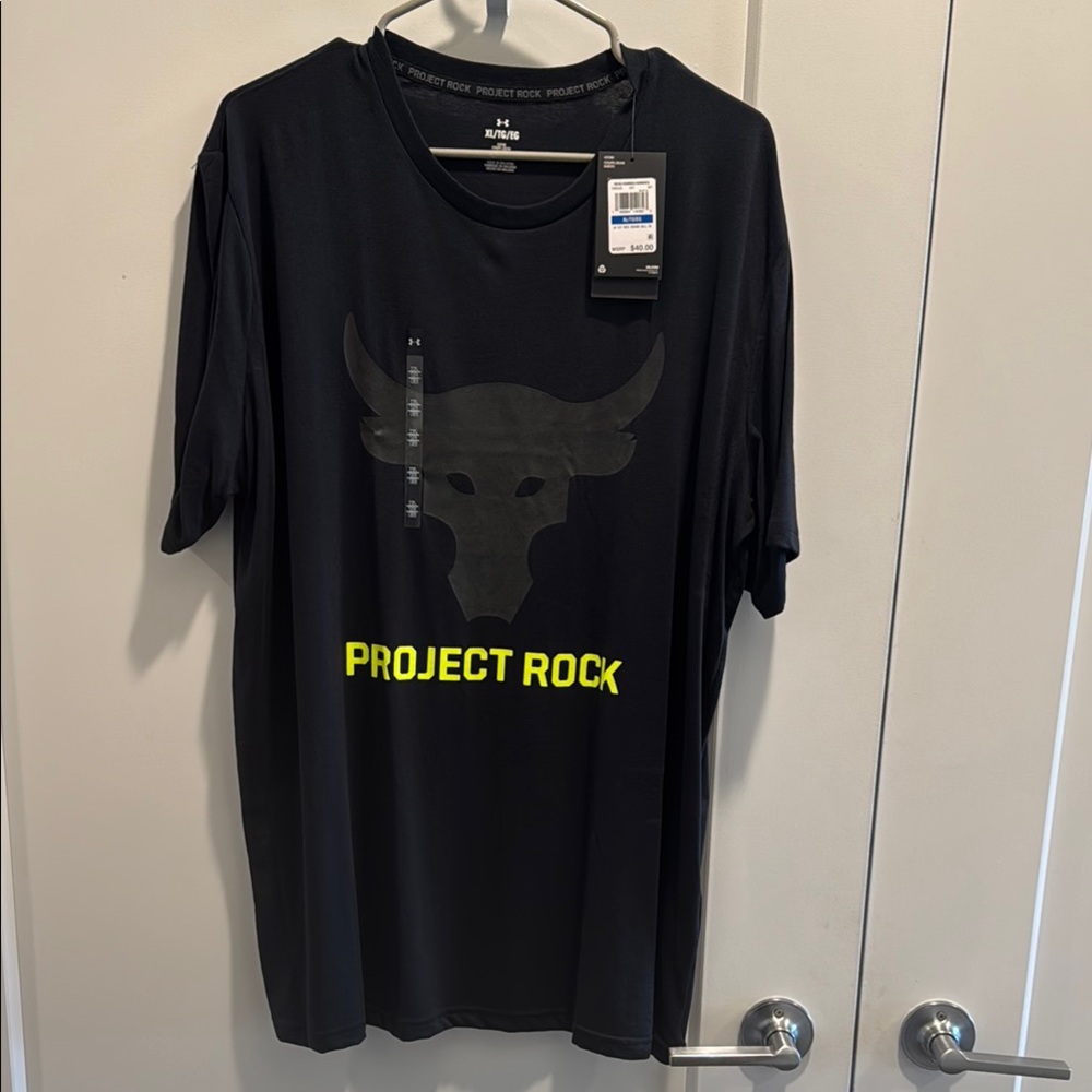 Under Armour Black Project Rock Short Sleeve Tee